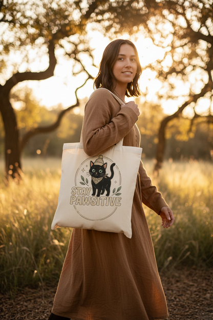 Beanie Cat Tote Bag - lifestyle